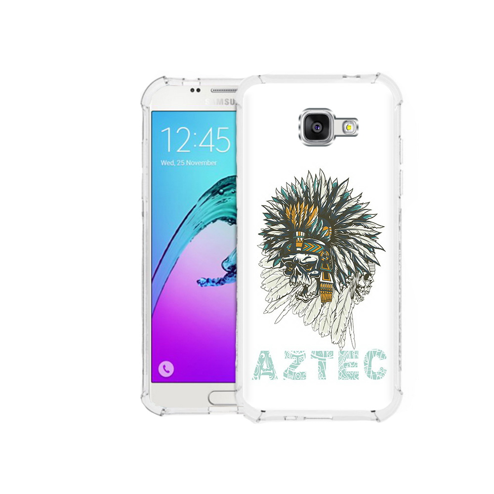 

Чехол MyPads Tocco для Samsung Galaxy A5 (2016) скелет индеец (PT25252.581.602), Прозрачный, Tocco