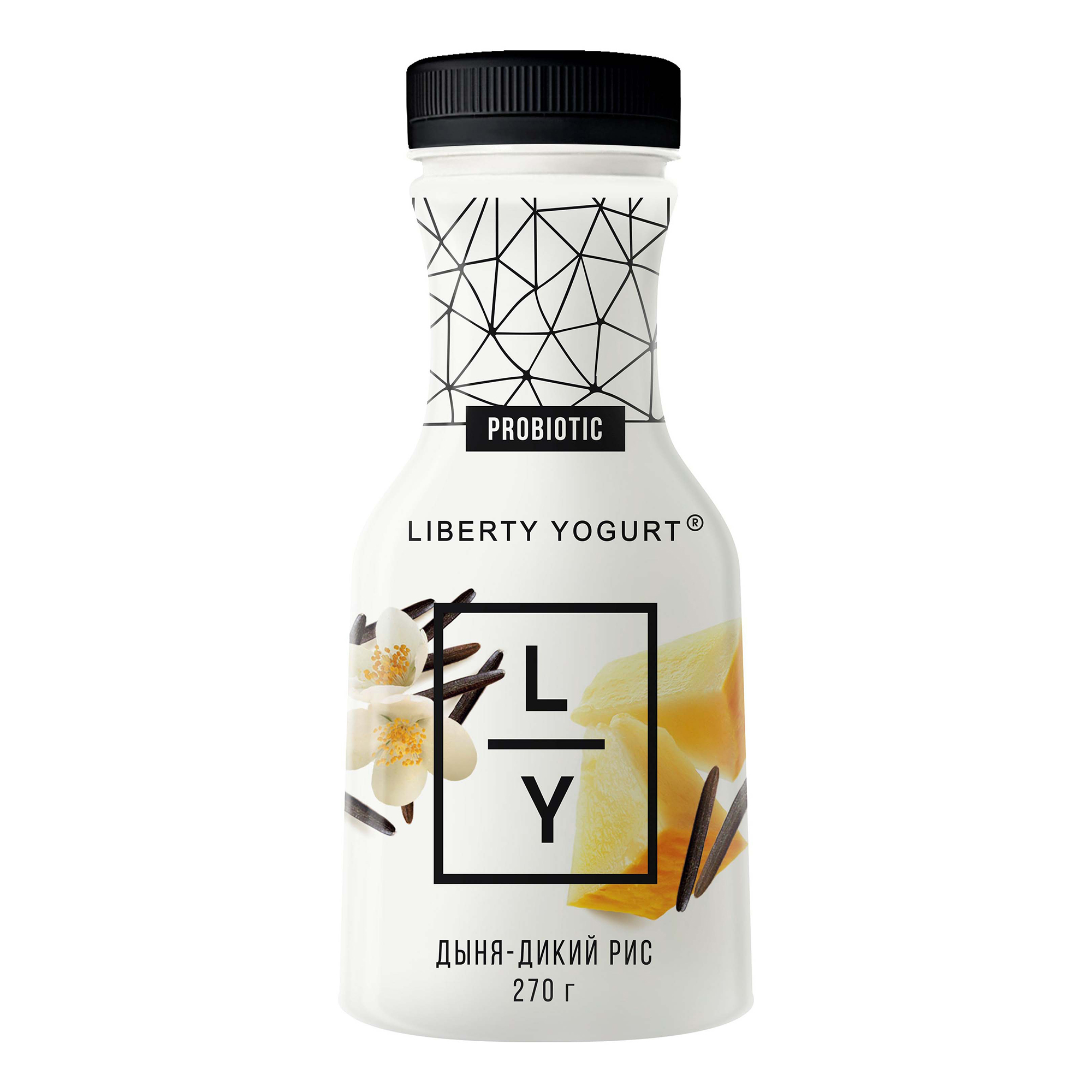 Йогурт питьевой Liberty Yogurt дыня-дикий рис 2% 270 г