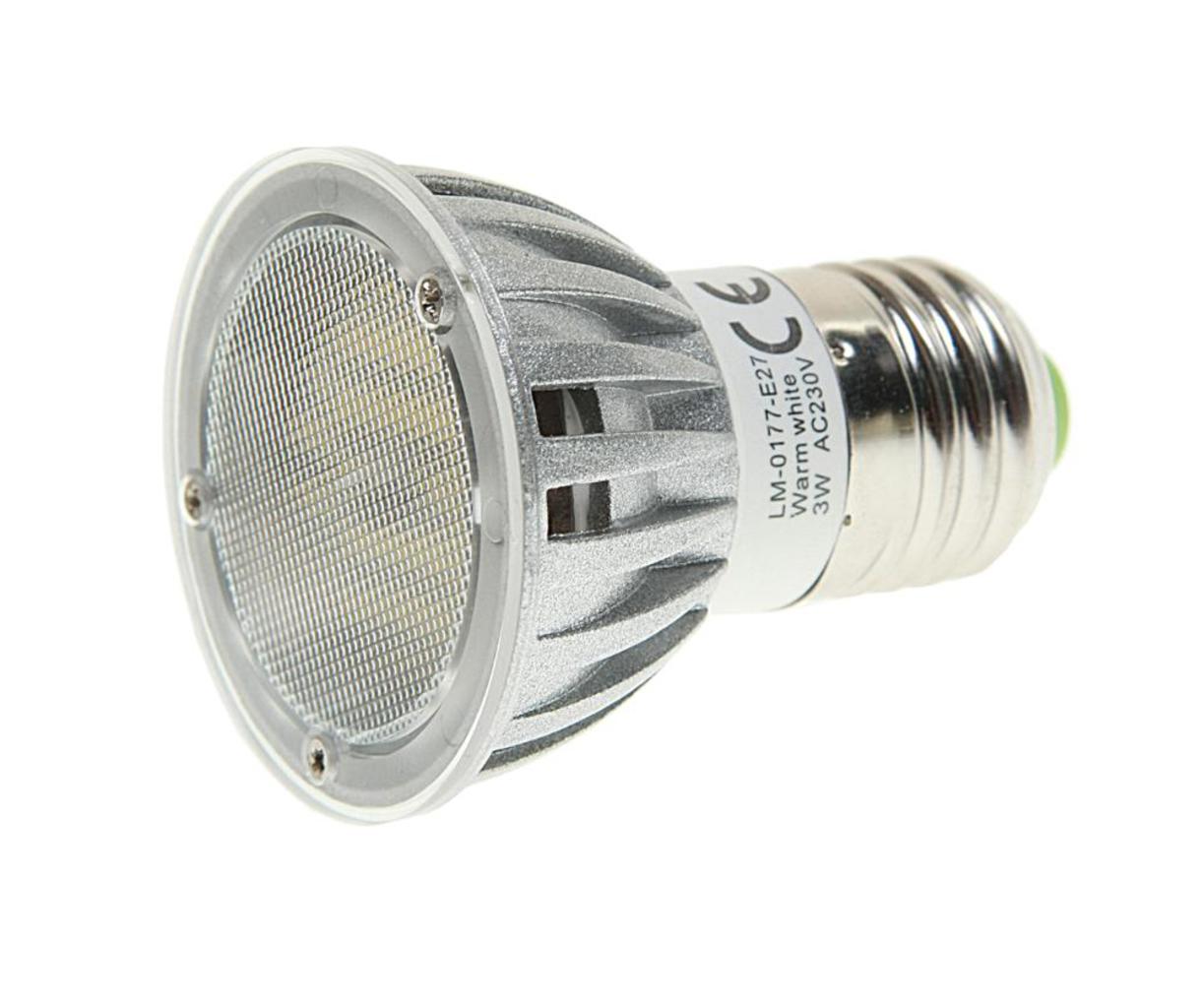 фото Лампа светодиодная e27 jdr 3w(30w) 220v теплый mega lighting lm-0177ww-e27