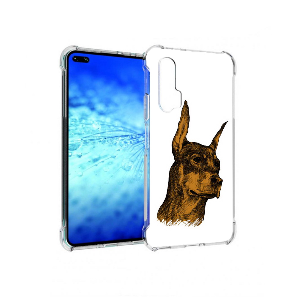 Чехол MyPads Tocco для Huawei View 30 Pro скетч доберман (PT145237.17.605)