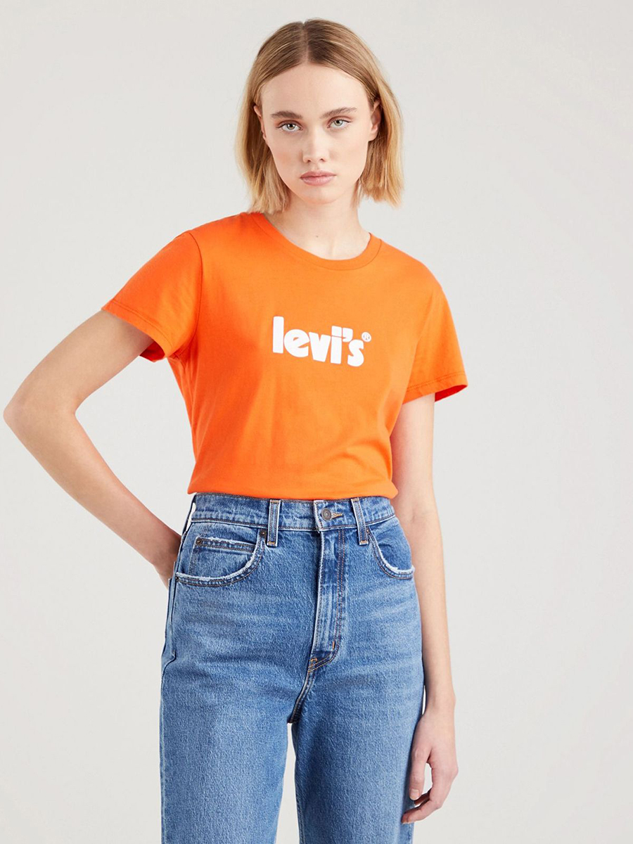 Футболка женская Levi's Women The Perfect Tee оранжевая XS