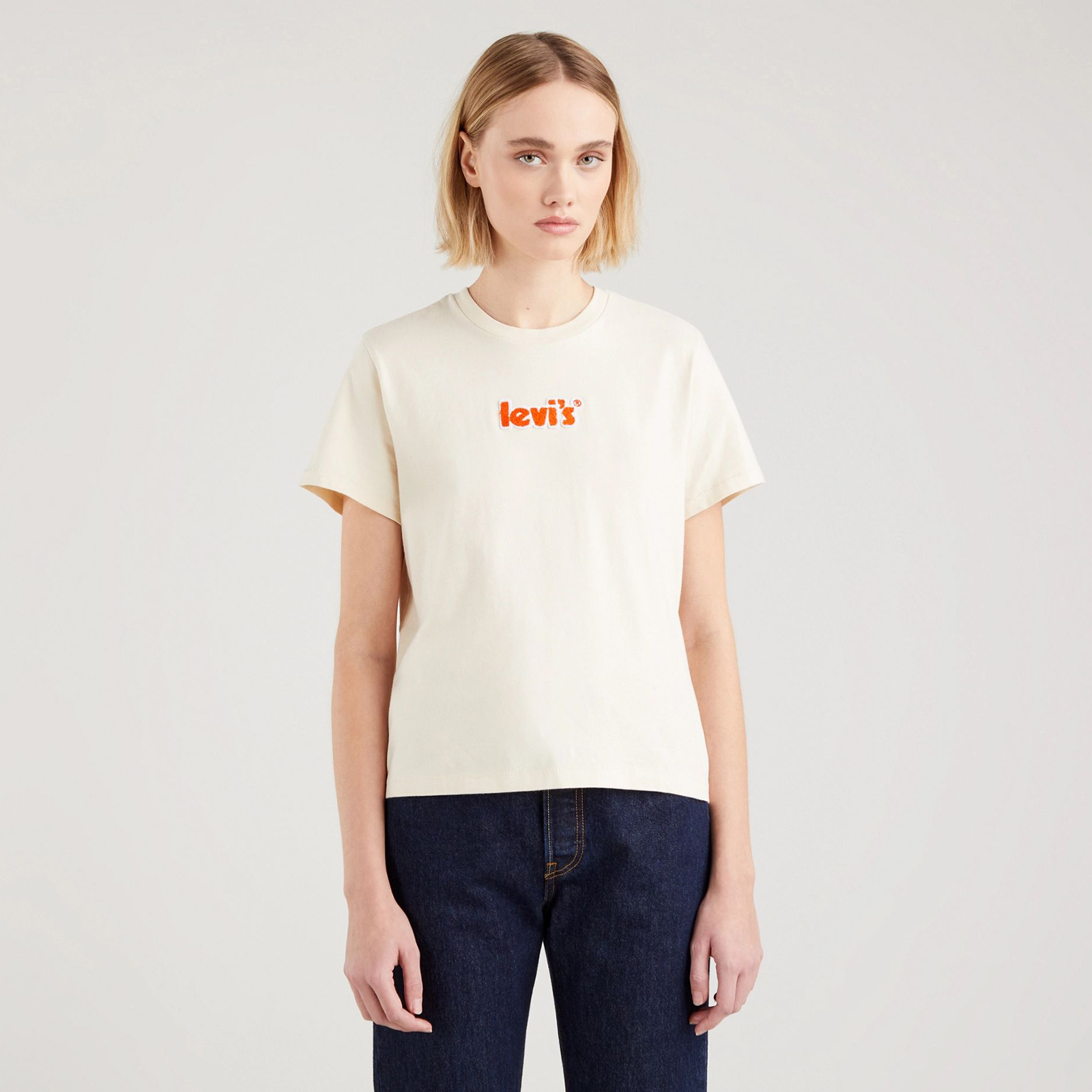 

Футболка женская Levi's Women Graphic Classic Tee бежевая XL, Women Graphic Classic Tee