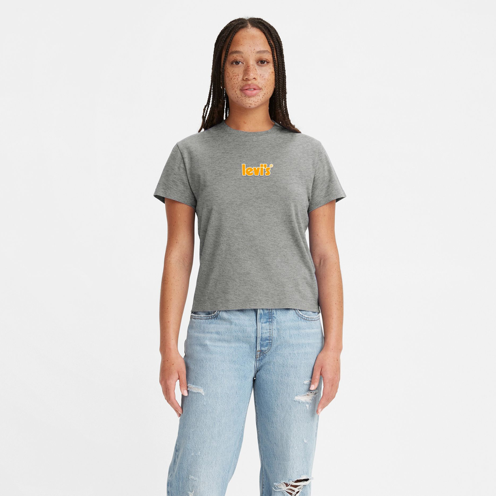 

Футболка женская Levi's Women Graphic Classic Tee серая XL, Women Graphic Classic Tee