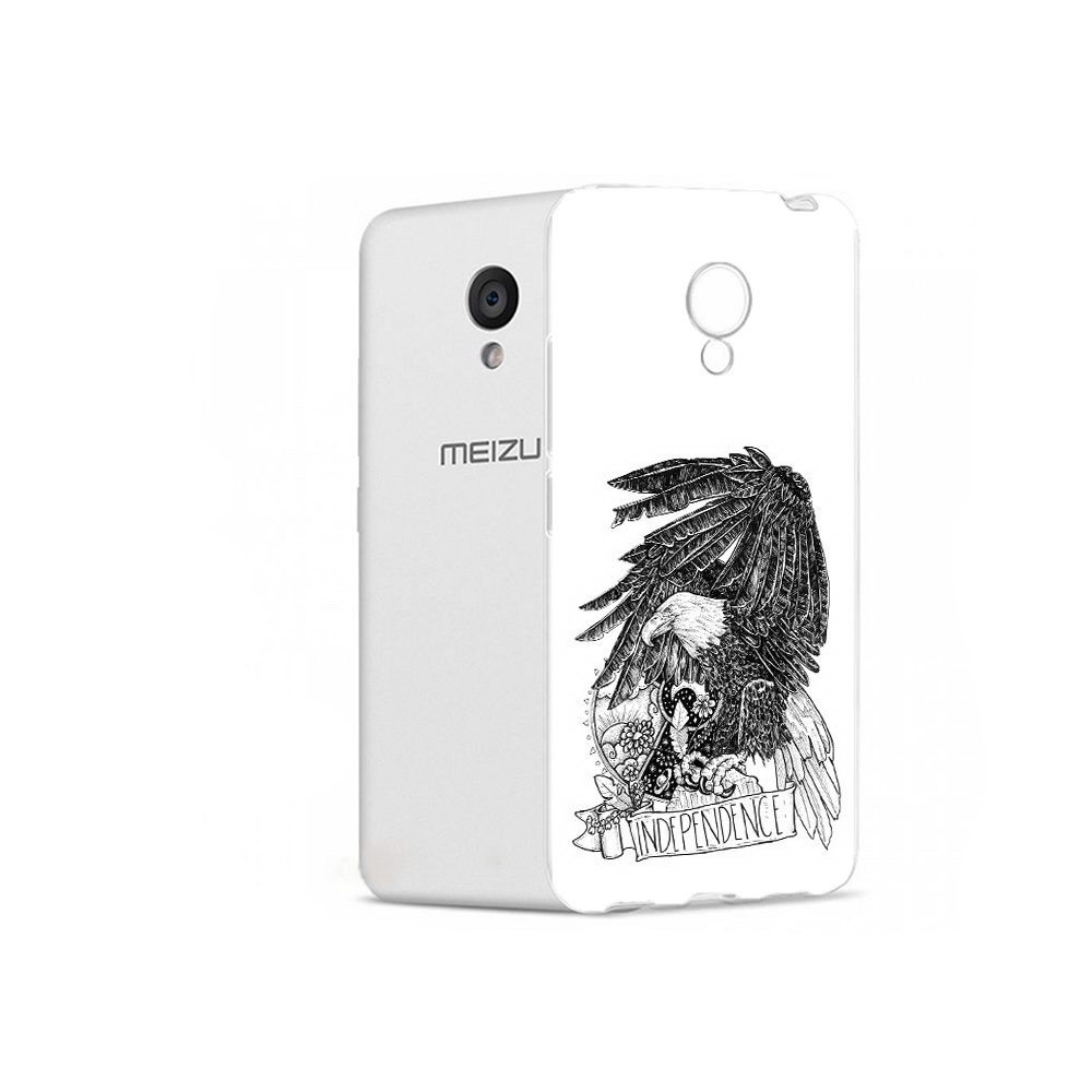 

Чехол MyPads Tocco для Meizu M5 черно белый сокол (PT62224.82.688), Прозрачный, Tocco