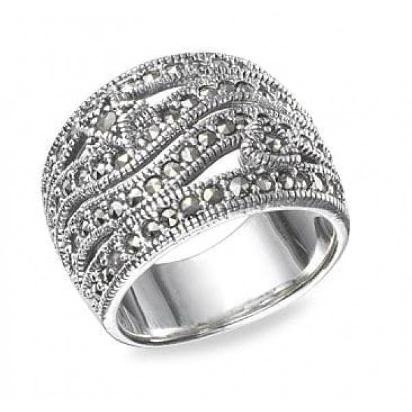 

Кольцо из серебра с марказитом р. 18 Марказит HR0480, HR0480_марказит