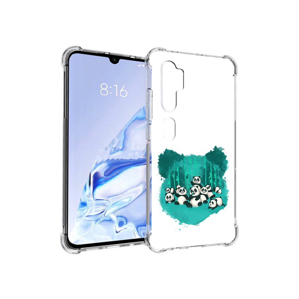 

Чехол MyPads Tocco для Xiaomi Mi Note 10 Pro нарисованные панды (PT140314.290.508), Прозрачный, Tocco
