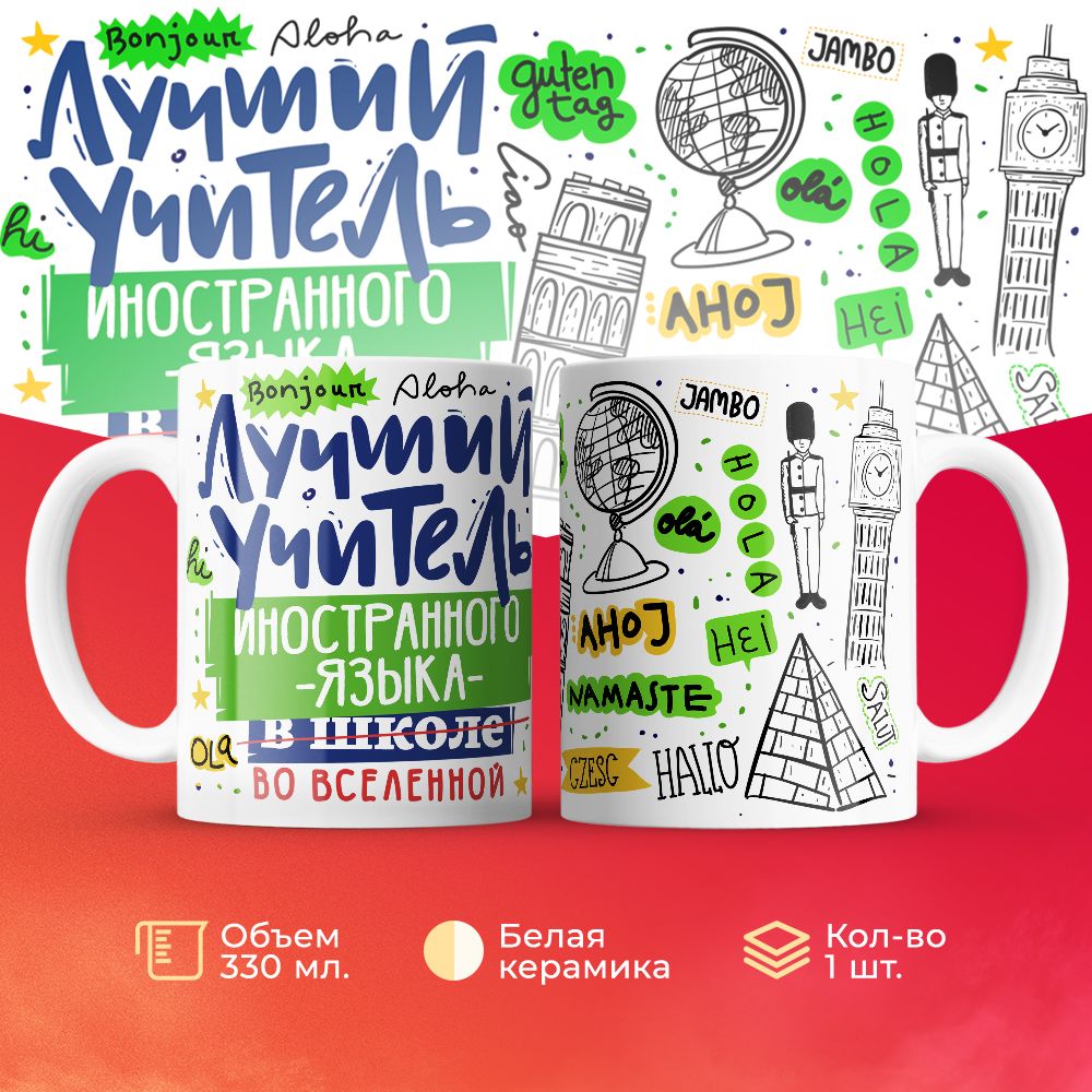 

Кружка 3Dollara Лучший учитель. Иностранный язык MUG5104 330 мл