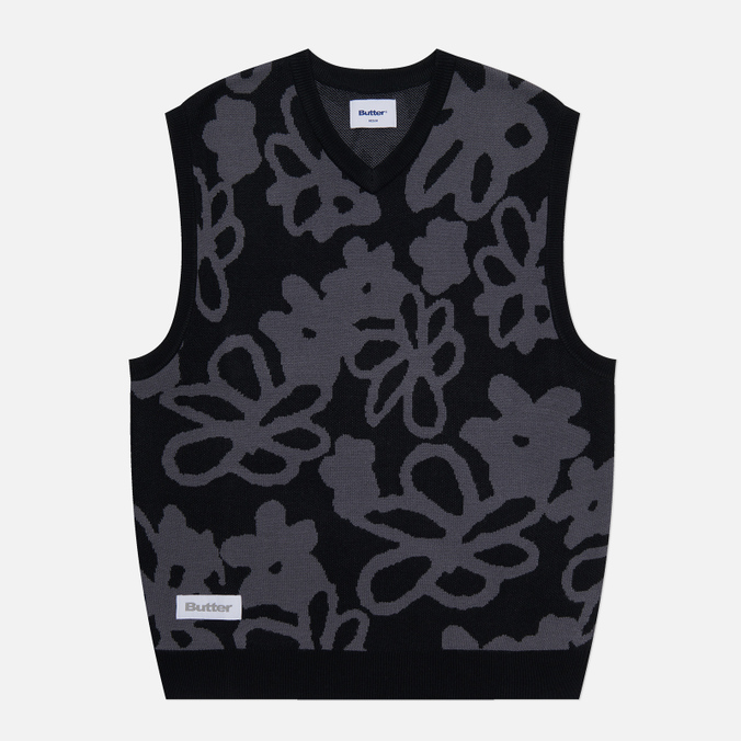 

Мужской жилет Butter Goods Flowers Knit чёрный, Размер L, Черный, Flowers Knit
