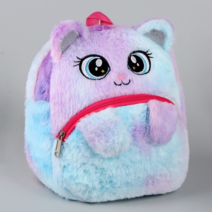 

Milo toys Рюкзак детский плюшевый «Котик пушистик», 24х22х7 см, Разноцветный