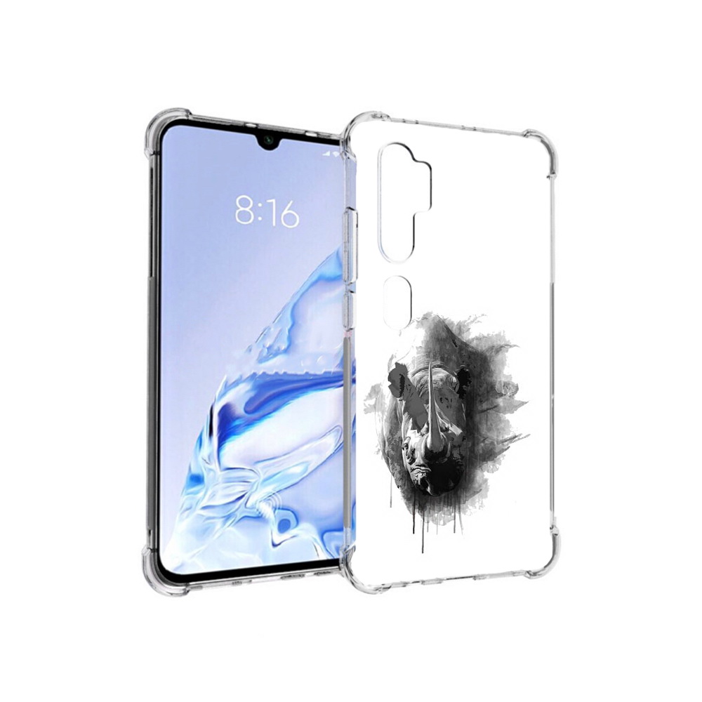 

Чехол MyPads Tocco для Xiaomi Mi Note 10 Pro носорог (PT140314.290.523), Прозрачный, Tocco