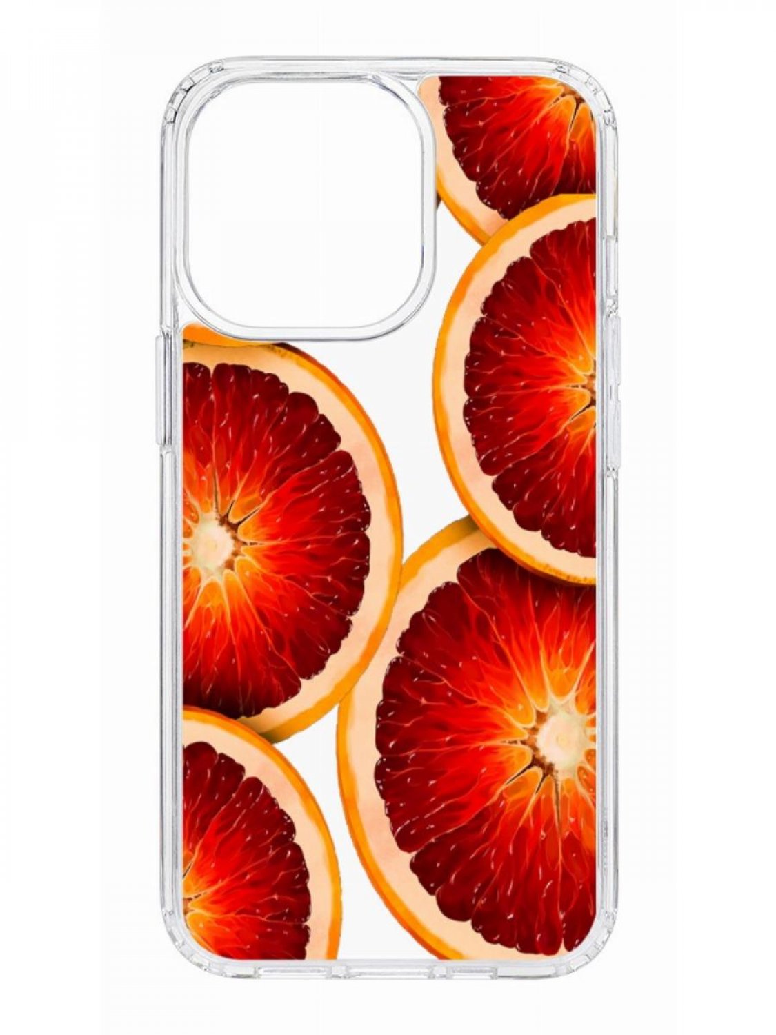 Противоударный чехол для Apple iPhone 13 Pro КRUЧЕ Print Orange прозрачный с рисунком