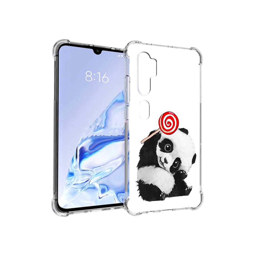 

Чехол MyPads Tocco для Xiaomi Mi Note 10 Pro панда с леденцом (PT140314.290.534), Прозрачный, Tocco