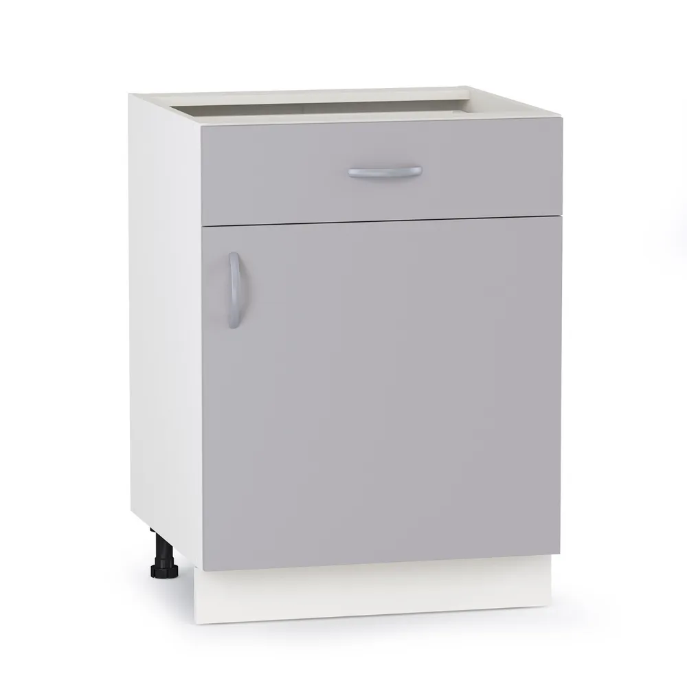 Кухонный модуль напольный с ящиком Ластра Мальма, серый 60х82х58 см