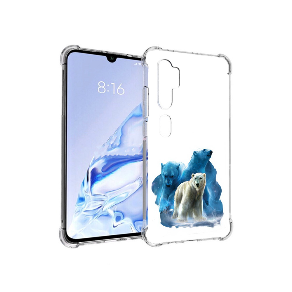 

Чехол MyPads Tocco для Xiaomi Mi Note 10 Pro полярный медведь (PT140314.290.549), Прозрачный, Tocco