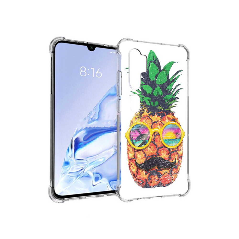 

Чехол MyPads Tocco для Xiaomi Mi Note 10 Pro прикольный ананас с лицом (PT140314.290.556), Прозрачный, Tocco