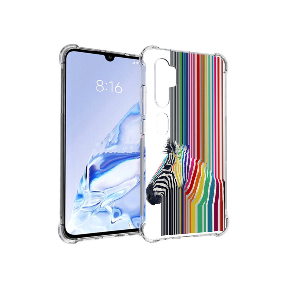 

Чехол MyPads Tocco для Xiaomi Mi Note 10 Pro радужная зебра (PT140314.290.565), Прозрачный, Tocco