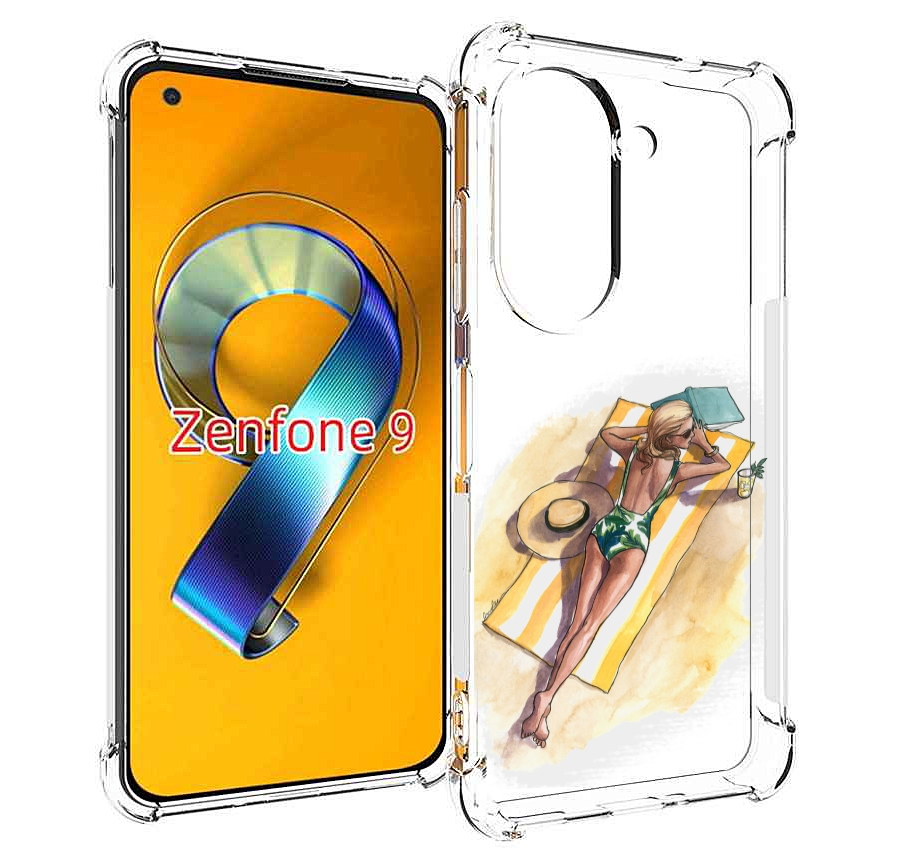

Чехол MyPads девушка на пляже женский для Asus Zenfone 9 (AI2202), Прозрачный, Tocco