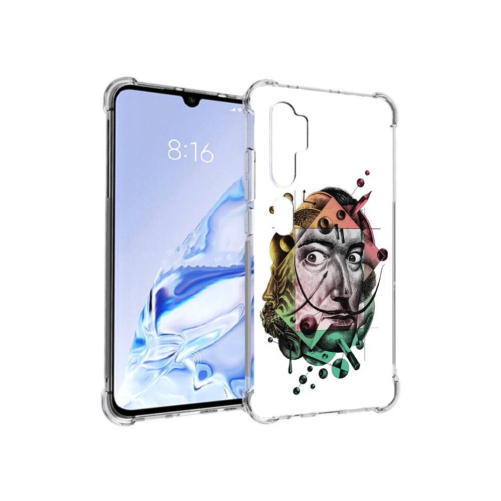

Чехол MyPads Tocco для Xiaomi Mi Note 10 Pro разноцветное лицо абстракция, Прозрачный, Tocco