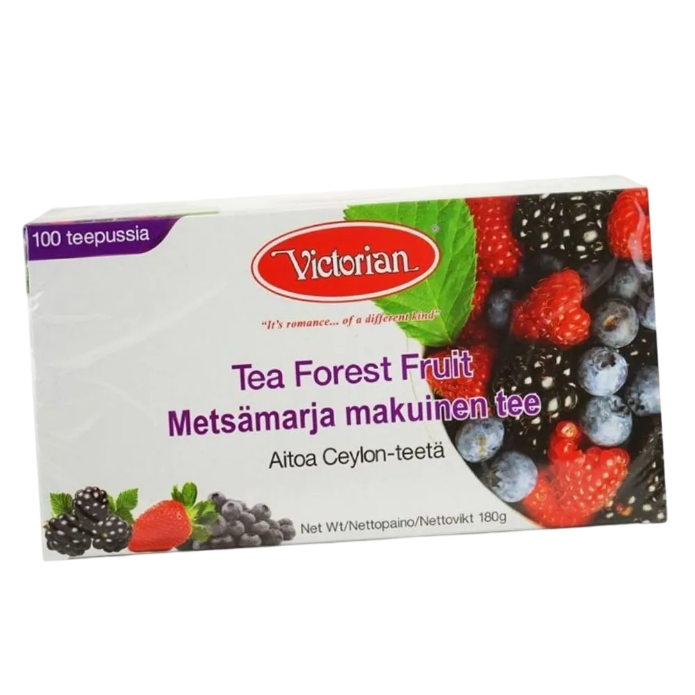 

Чай чёрный Victorian Tea Forest Fruit лесные ягоды 100 пакетиков, millenniumteas