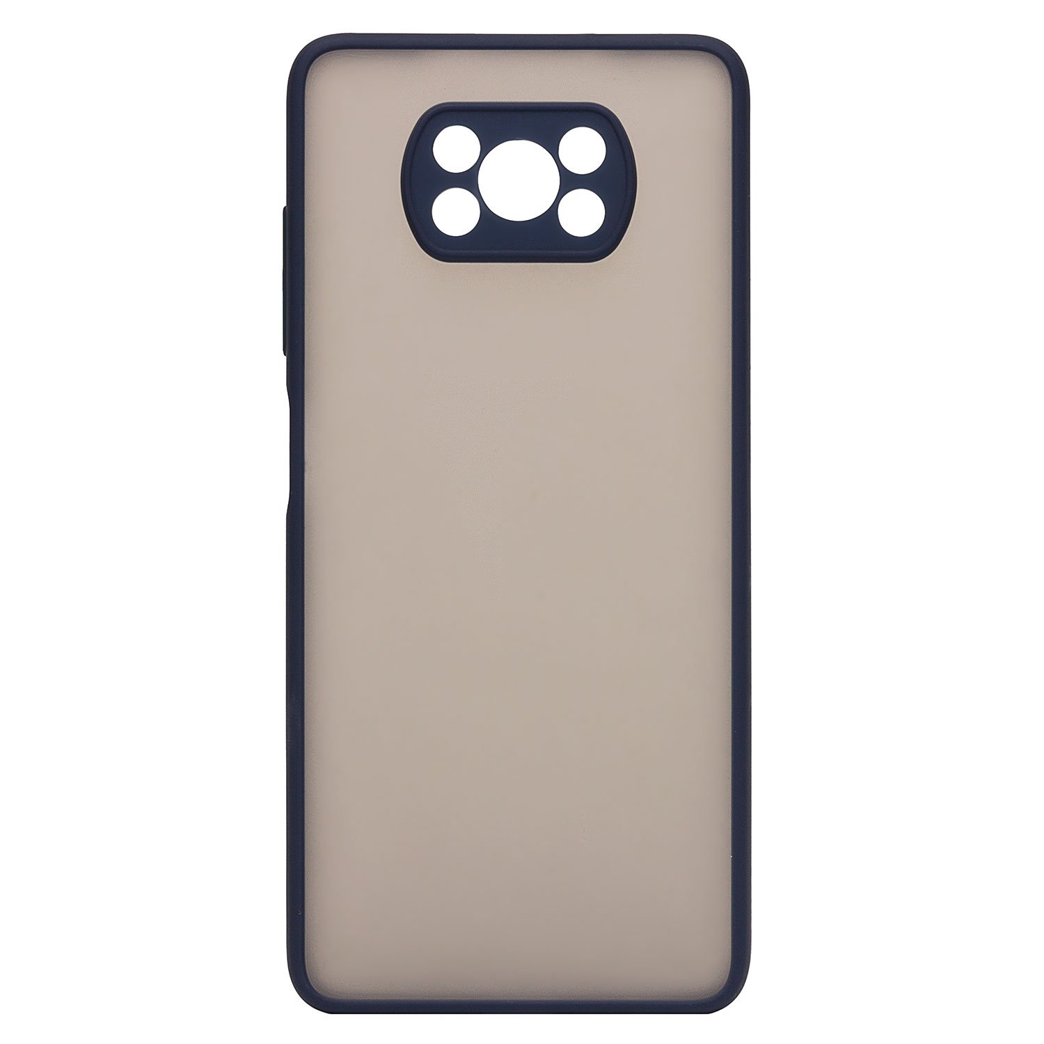 

Чехол для Poco X3 NFC, Poco X3 Pro пластиковый с окантовкой <синий>