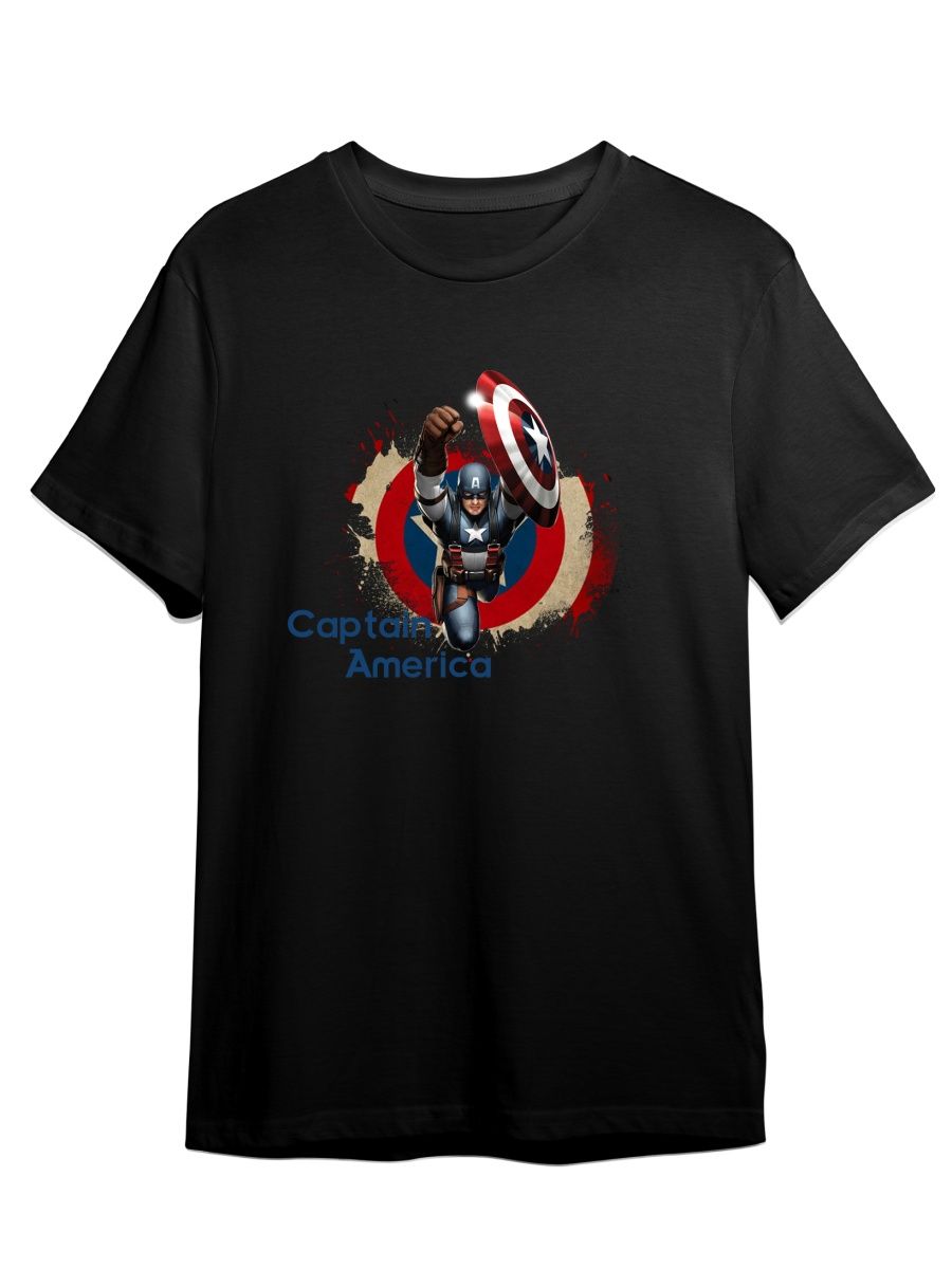 Футболка унисекс СувенирShop Captain America/Капитан Америка 6 черная XS (42-44)