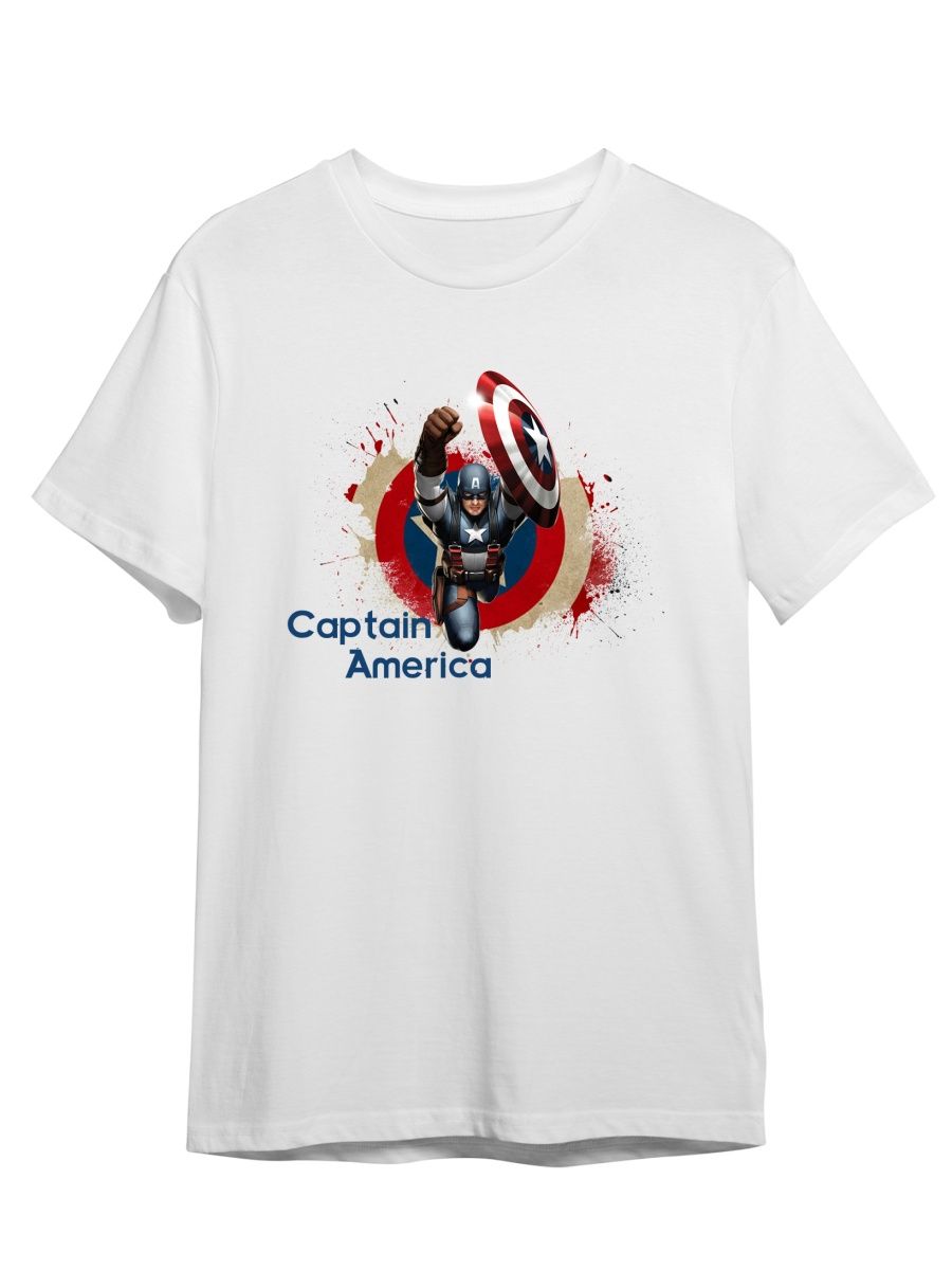 

Футболка унисекс СувенирShop Captain America/Капитан Америка 6 белая S (44-46), Белый, "Captain America/Капитан Америка" 6