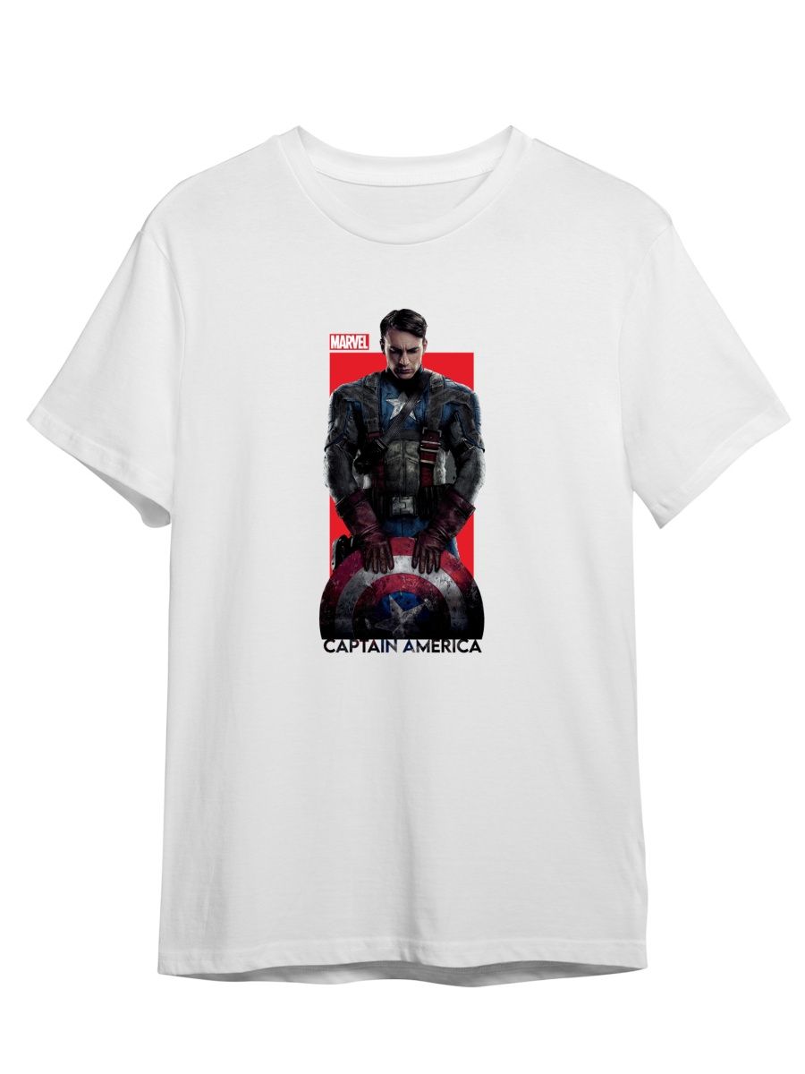 Футболка унисекс СувенирShop Captain America/Капитан Америка 7 белая 3XL (56-58)