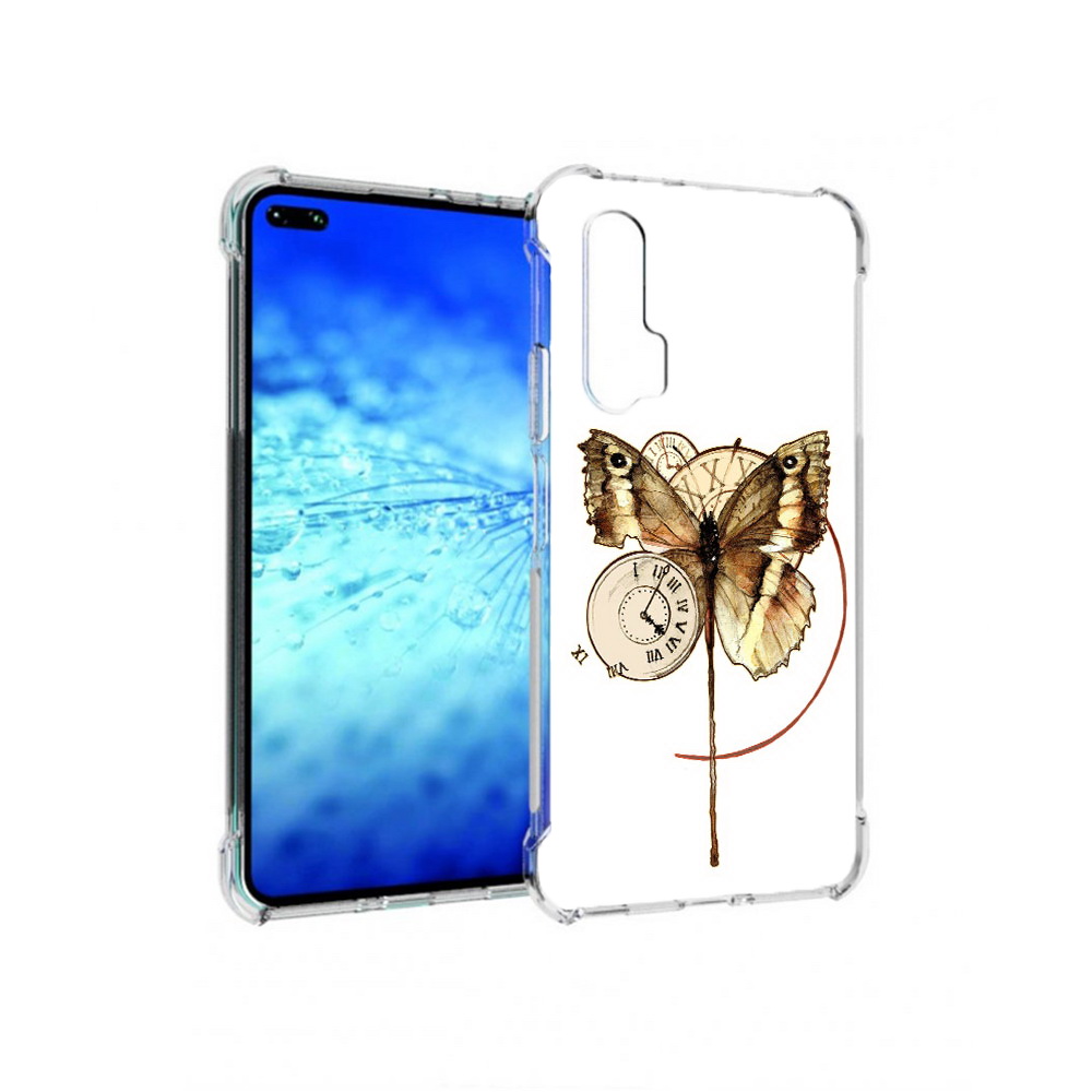 Чехол MyPads Tocco для Huawei View 30 Pro старинные часы с бабочкой (PT145237.17.622)