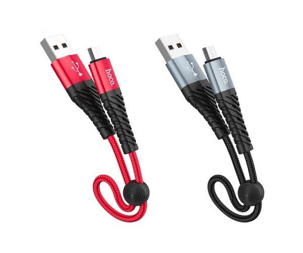 фото Кабель micro usb - usb hoco 0.25 м черный