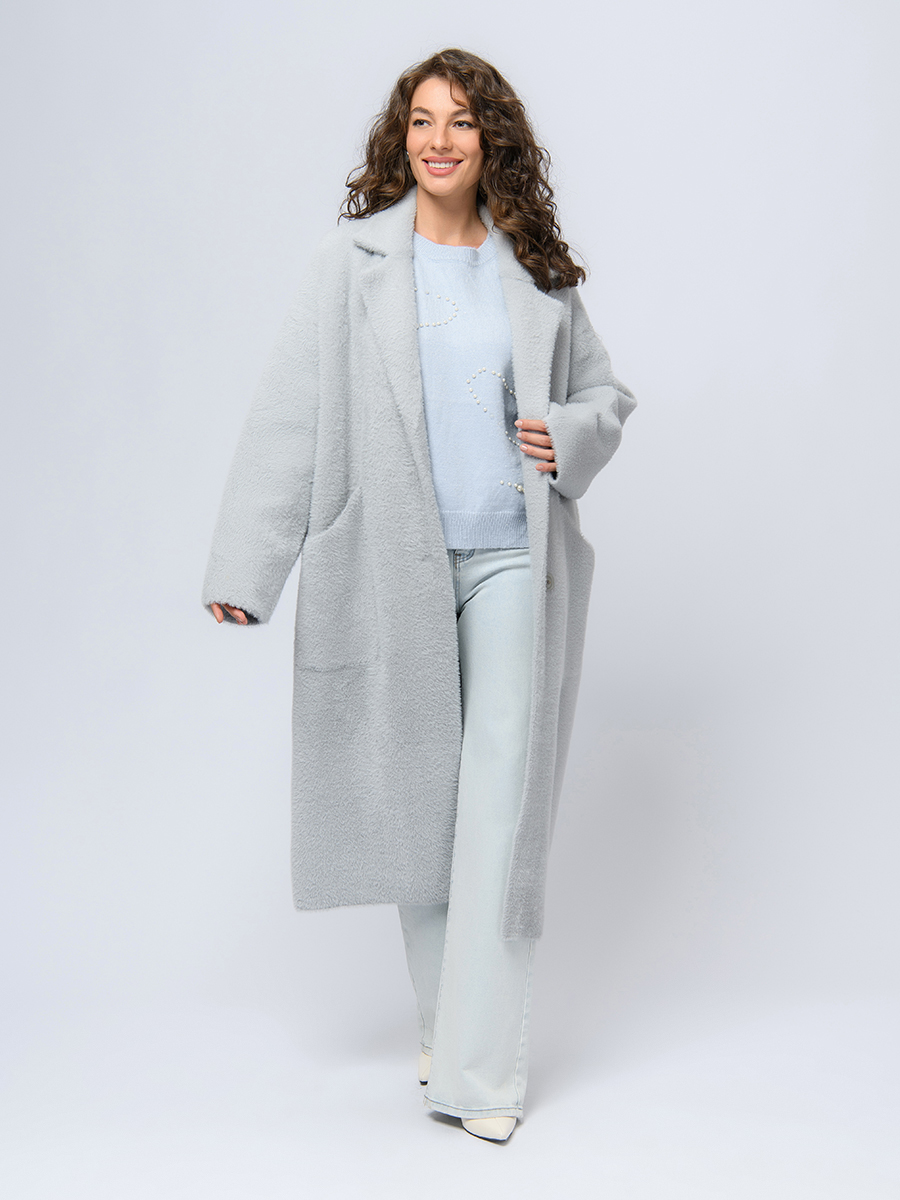 

Пальто женское 1001dress 303237 серое, Серый, 303237