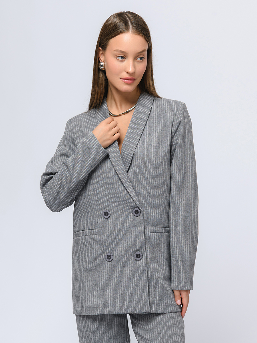 

Пиджак женский 1001dress 0202742GY серый 56 RU, 0202742GY