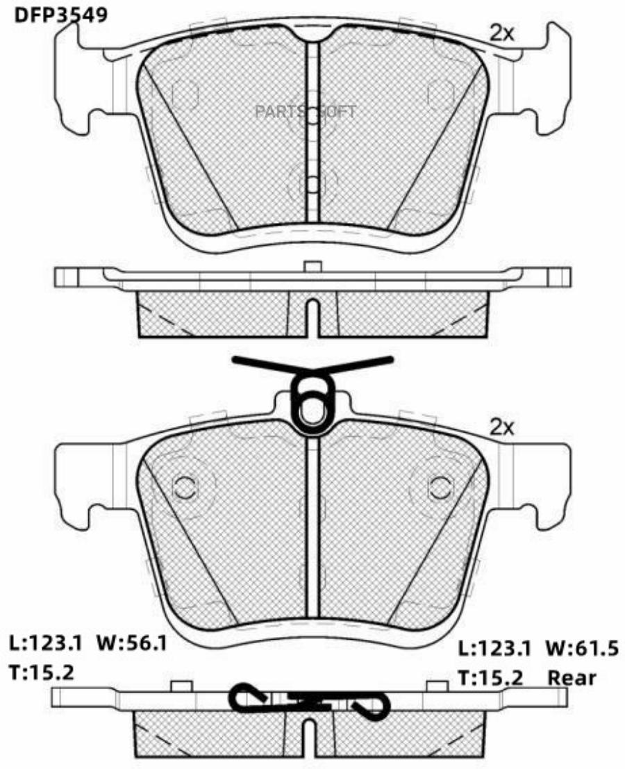 

Тормозные колодки DOUBLE FORCE дисковые DFP3549