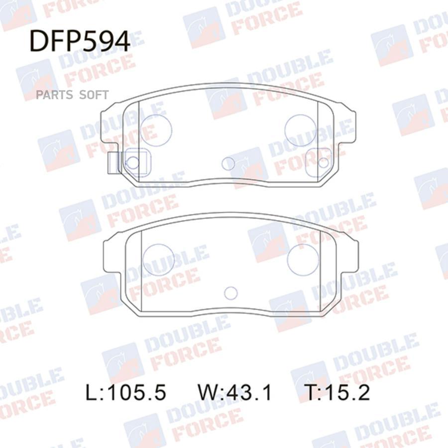 

Тормозные колодки DOUBLE FORCE дисковые DFP594