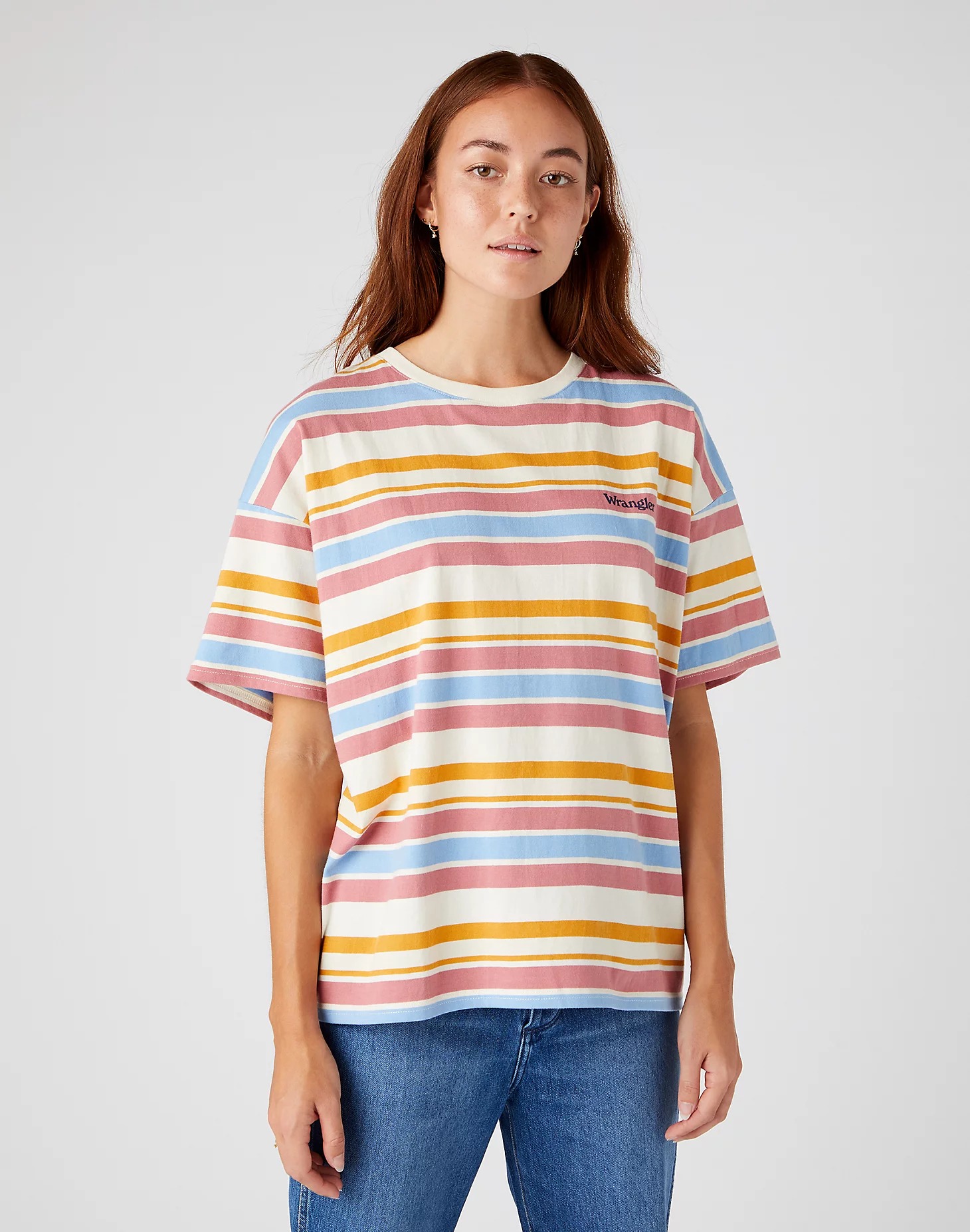 фото Футболка женская wrangler girlfriend tee разноцветная xs