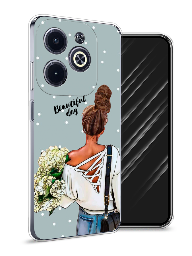 

Чехол Awog на Infinix Hot 40i "Beautiful day", Голубой;коричневый;бежевый, 3105450-1