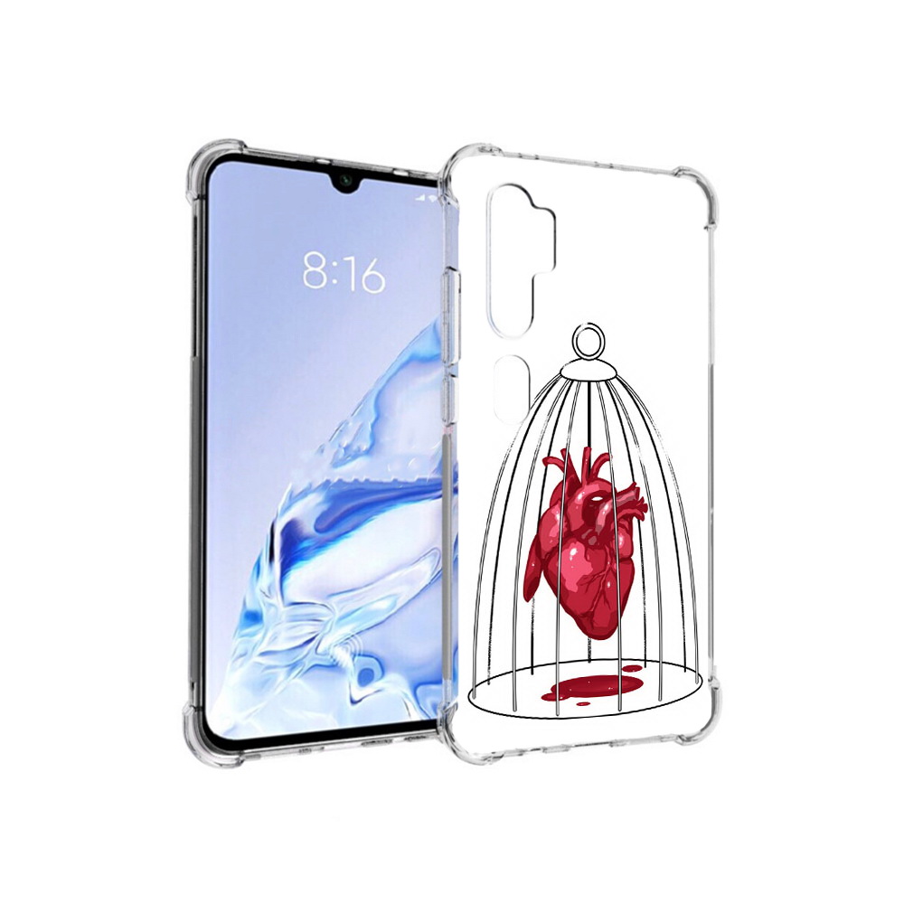 

Чехол MyPads Tocco для Xiaomi Mi Note 10 Pro сердце в клетке (PT140314.290.597), Прозрачный, Tocco