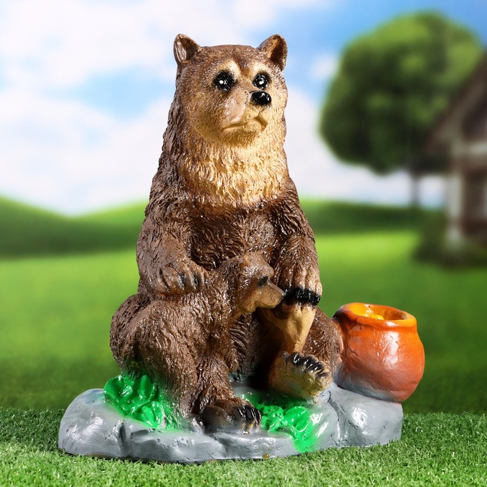 

Садовая фигура Хорошие сувениры Медвежата с медом 10368106 29х31х19см, Коричневый