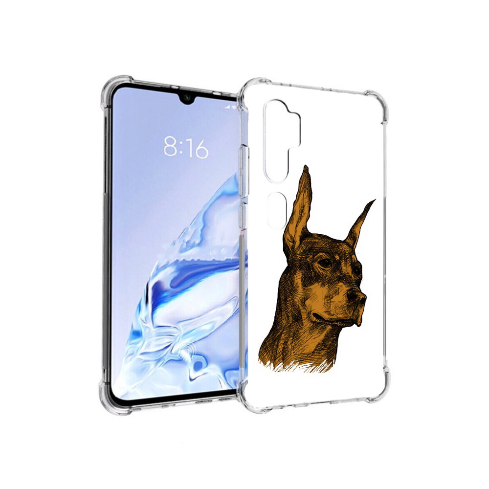 

Чехол MyPads Tocco для Xiaomi Mi Note 10 Pro скетч доберман (PT140314.290.605), Прозрачный, Tocco