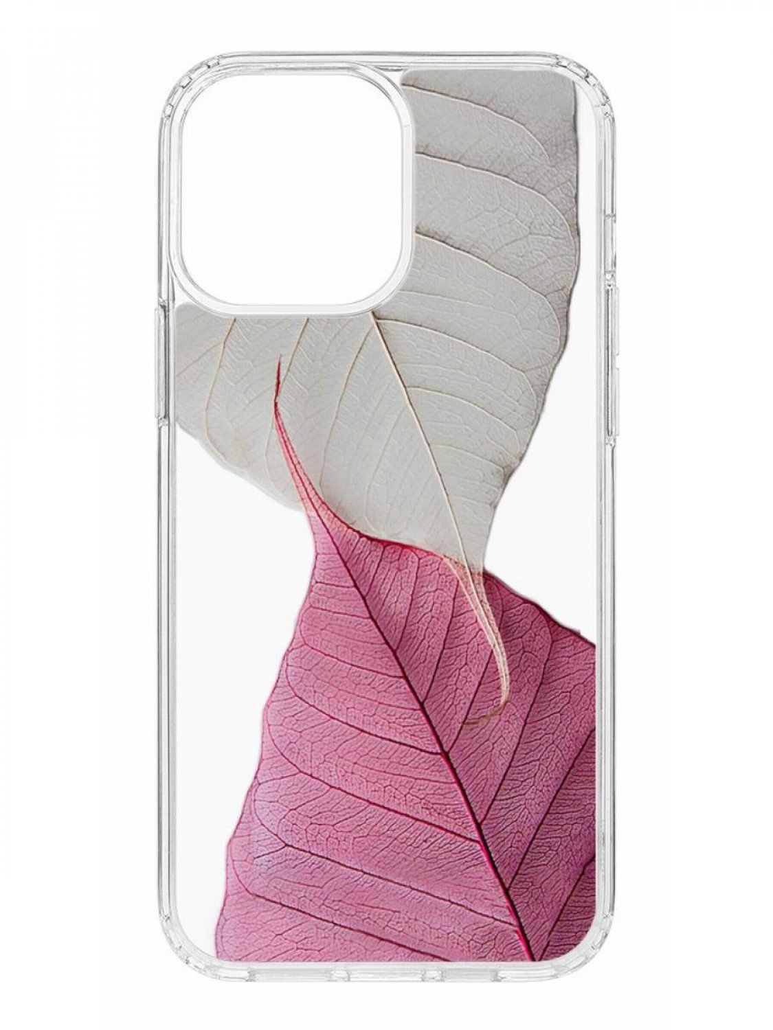 фото Противоударный чехол для apple iphone 13 pro max кruче print pink and white прозрачный