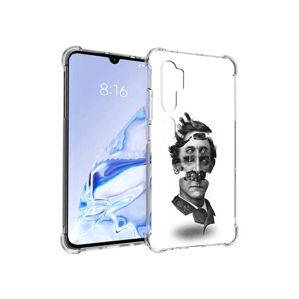 

Чехол MyPads Tocco для Xiaomi Mi Note 10 Pro страшное лицо абстракция (PT140314.290.628), Прозрачный, Tocco