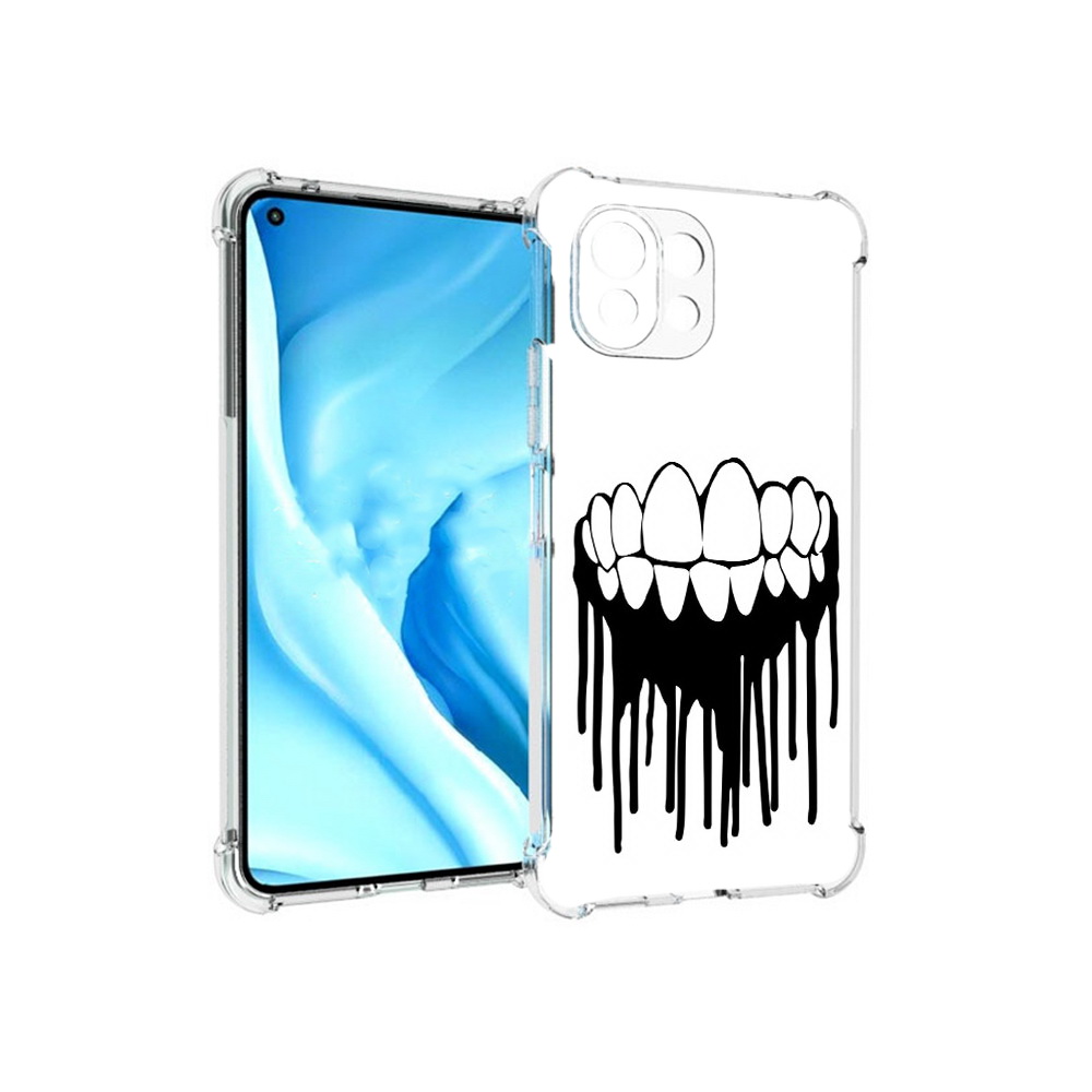 

Чехол MyPads Tocco для Xiaomi Mi 11 Lite зубы (PT159462.256.372), Прозрачный, Tocco