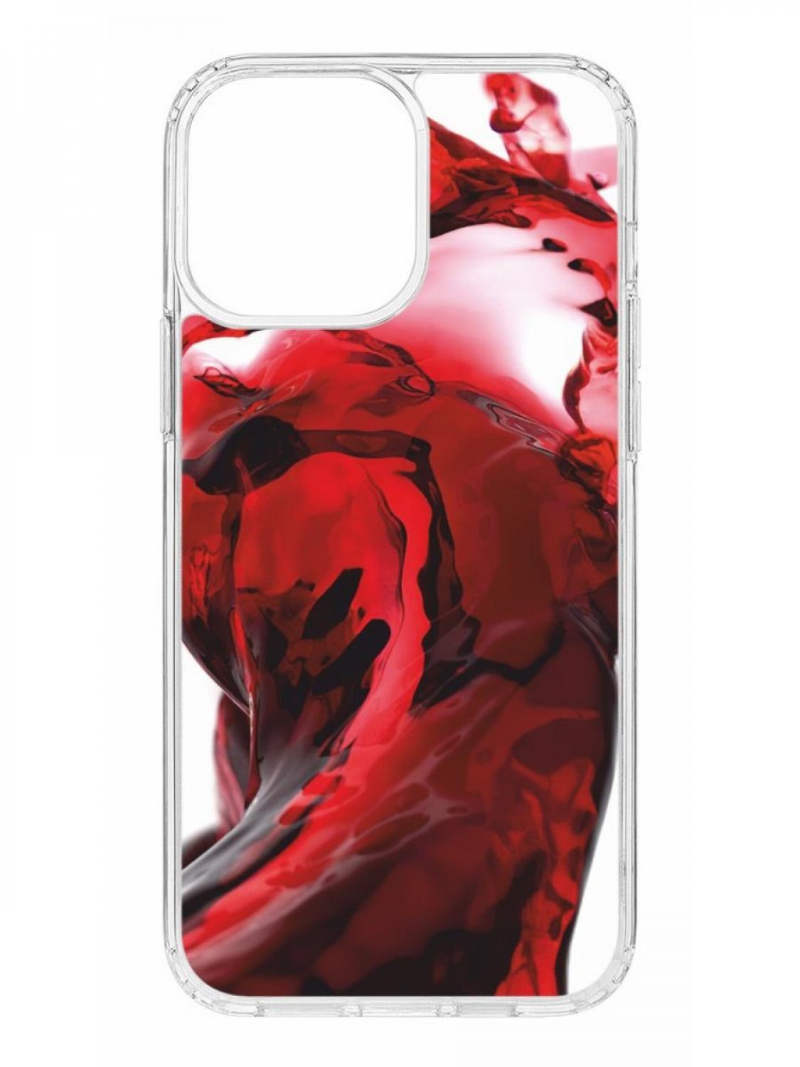 фото Противоударный чехол для apple iphone 13 pro max кruче print вино прозрачный с рисунком