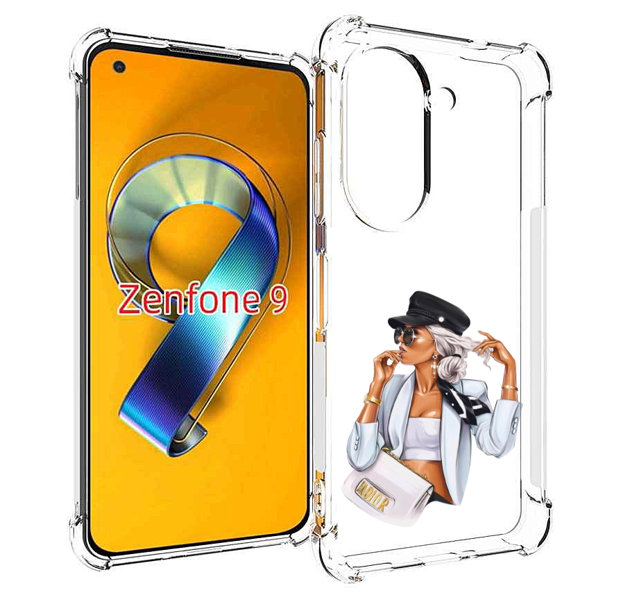 

Чехол MyPads девушка-в-белом-с-модной-сумочкой женский для Asus Zenfone 9 (AI2202), Прозрачный, Tocco