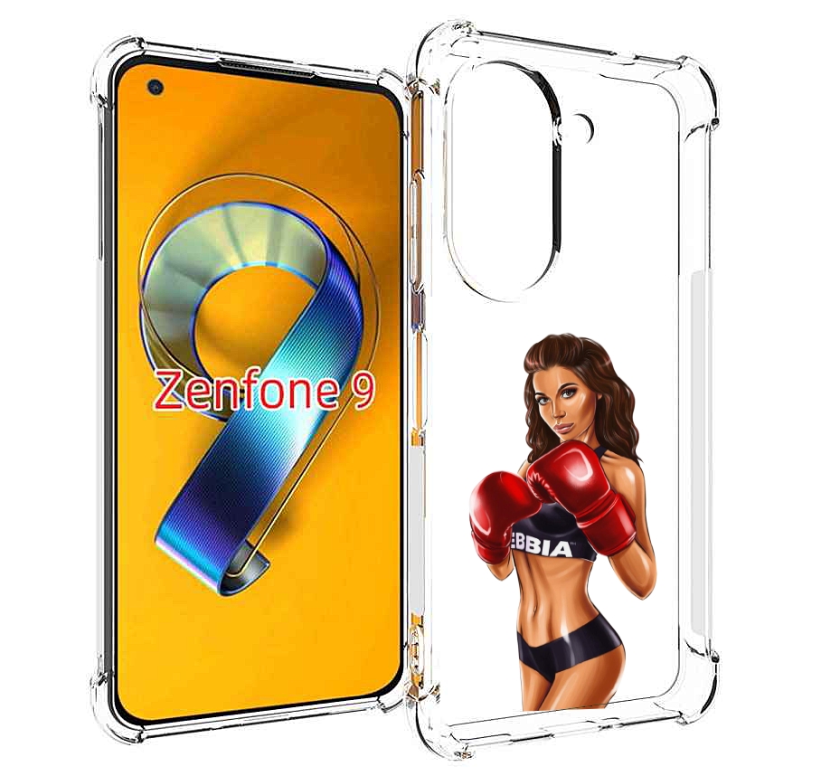 

Чехол MyPads девушка-в-боксерских-перчатках женский для Asus Zenfone 9 (AI2202), Прозрачный, Tocco