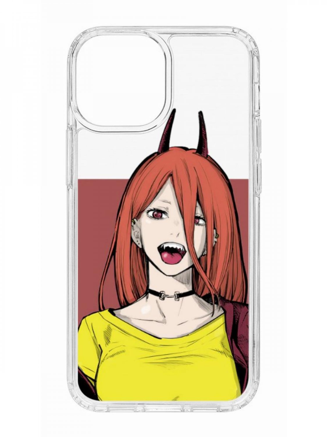 фото Противоударный чехол для apple iphone 13 mini кruче print manga power прозрачный