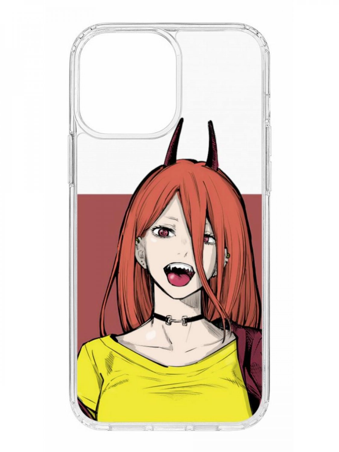 фото Противоударный чехол для apple iphone 13 pro max кruче print manga power прозрачный