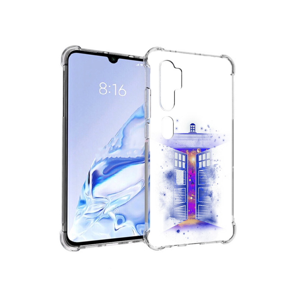 

Чехол MyPads Tocco для Xiaomi Mi Note 10 Pro фиолетовый уголок абстракция, Прозрачный, Tocco