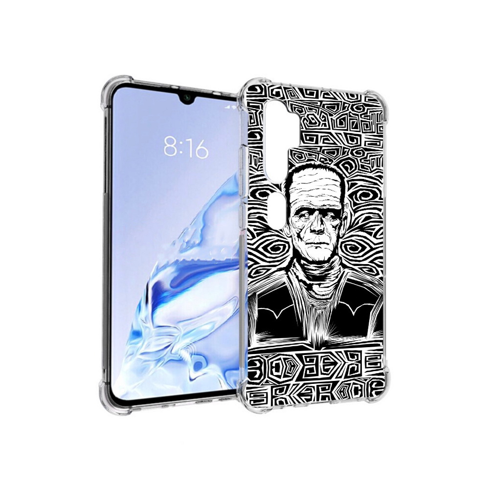 

Чехол MyPads Tocco для Xiaomi Mi Note 10 Pro франкенштейн черно белый (PT140314.290.661), Прозрачный, Tocco