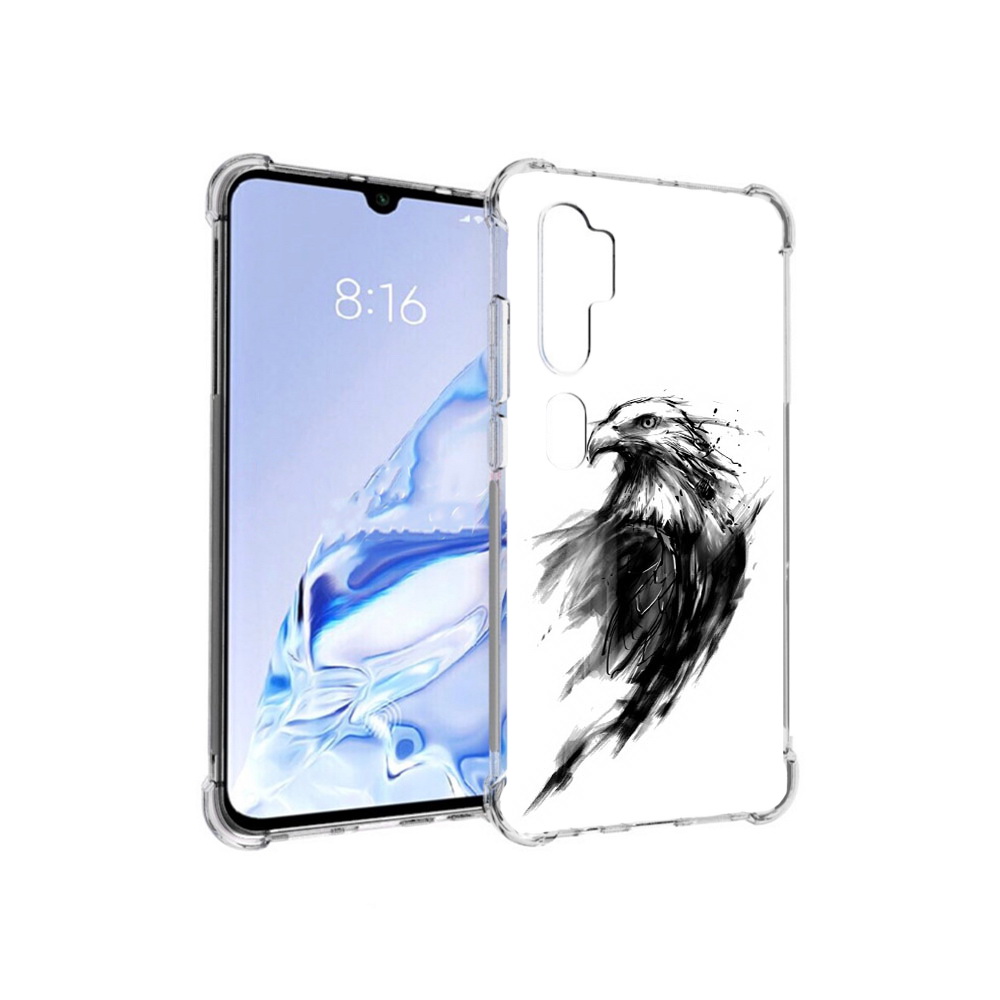

Чехол MyPads Tocco для Xiaomi Mi Note 10 Pro чб птица (PT140314.290.670), Прозрачный, Tocco