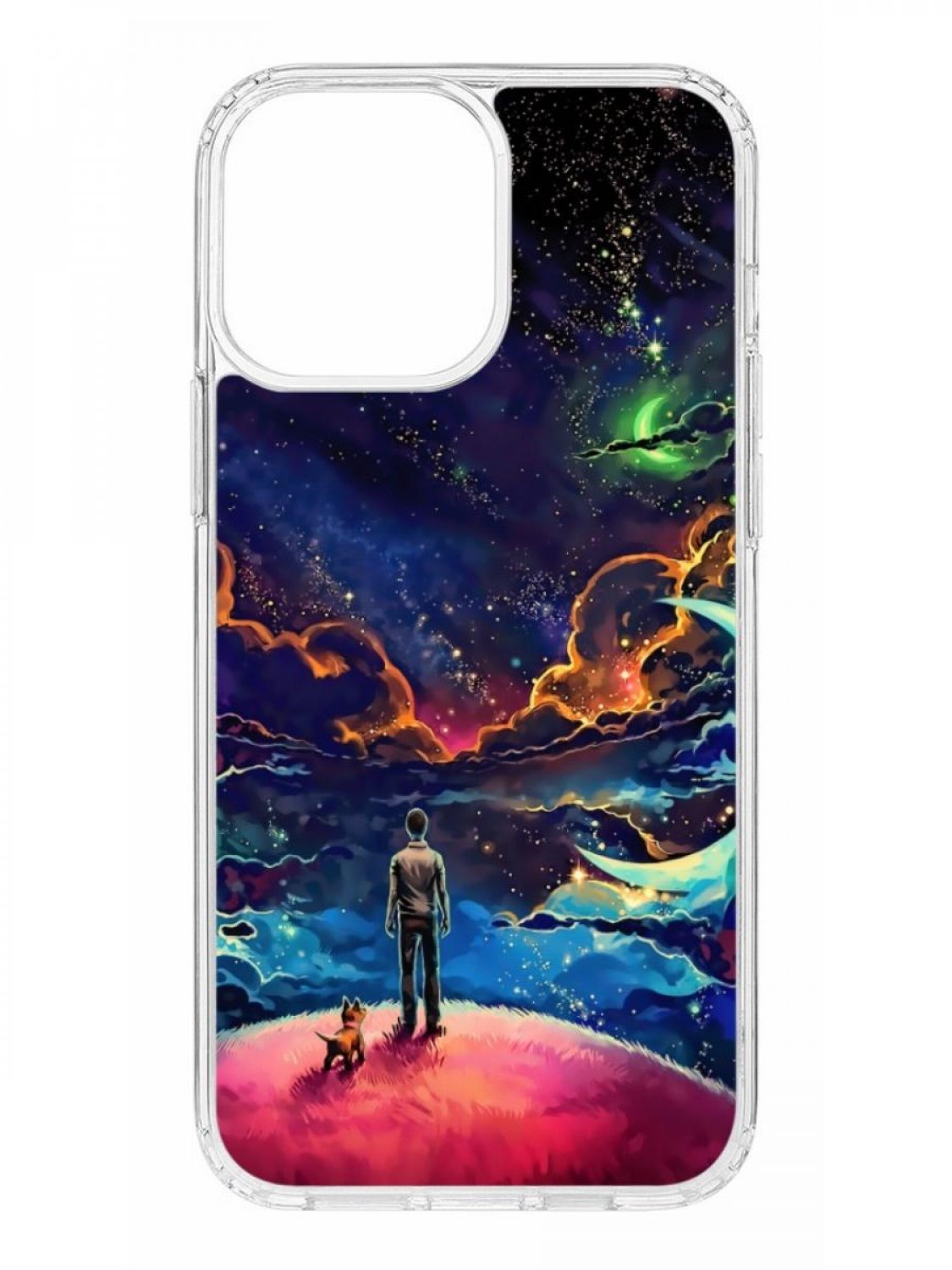 фото Противоударный чехол для apple iphone 13 pro max кruче print маленький принц прозрачный